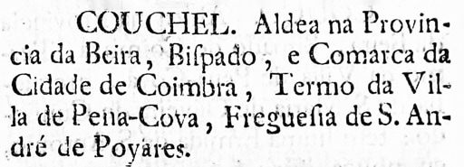 Couchel no Dicionário Geográfico